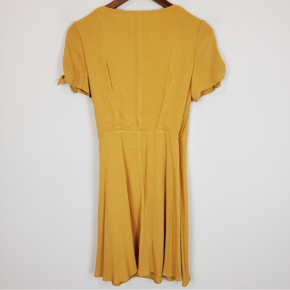 Lulus My Philosophy Golden Yellow Wrap Dress - Picture 8 of 9